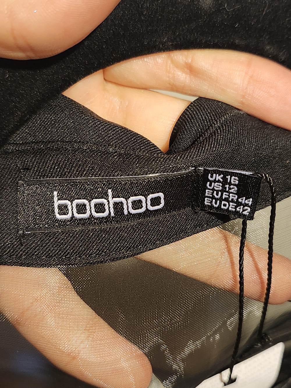 Boohoo Black Chiffon Panel Shirt Dress - Picture 3 of 8